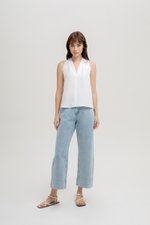 *BACKORDER 2* KYLENE HALTER TRAPEZE LINEN TOP *BACKORDER 2* KYLENE HALTER TRAPEZE LINEN TOP