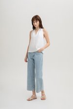 *BACKORDER 2* KYLENE HALTER TRAPEZE LINEN TOP *BACKORDER 2* KYLENE HALTER TRAPEZE LINEN TOP
