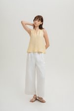 *BACKORDER 2* KYLENE HALTER TRAPEZE LINEN TOP *BACKORDER 2* KYLENE HALTER TRAPEZE LINEN TOP