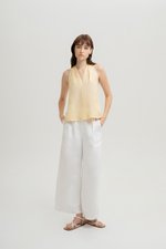 *BACKORDER 2* KYLENE HALTER TRAPEZE LINEN TOP *BACKORDER 2* KYLENE HALTER TRAPEZE LINEN TOP