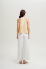 *BACKORDER 2* KYLENE HALTER TRAPEZE LINEN TOP *BACKORDER 2* KYLENE HALTER TRAPEZE LINEN TOP