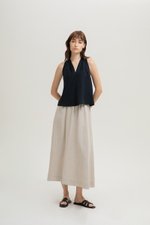 *BACKORDER 2* KYLENE HALTER TRAPEZE LINEN TOP *BACKORDER 2* KYLENE HALTER TRAPEZE LINEN TOP