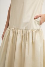 NAREEN CAP SLEEVE DROPWAIST DRESS