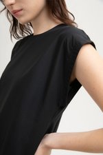 NAREEN CAP SLEEVE DROPWAIST DRESS