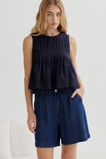 *BACKORDER 4* SHANAE PLEATED TOP *BACKORDER 4* SHANAE PLEATED TOP