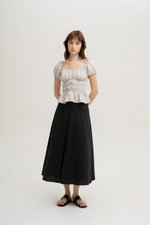 CLEMENTINE RUCHED PEPLUM TOP