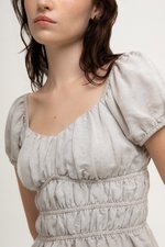 CLEMENTINE RUCHED PEPLUM TOP