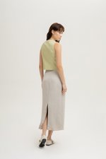 GLENDA LINEN PENCIL SKIRT