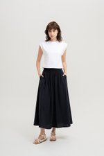 HANNAH PIN TUCK MIDI SKIRT (REGULAR)