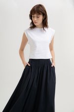 HANNAH PIN TUCK MIDI SKIRT (REGULAR)