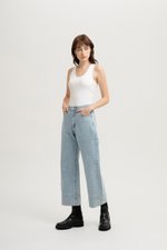 LEAH DENIM STRAIGHT LEG CUFFED JEANS (REGULAR) LEAH DENIM STRAIGHT LEG CUFFED JEANS (REGULAR)