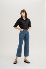LEAH DENIM STRAIGHT LEG CUFFED JEANS (REGULAR) LEAH DENIM STRAIGHT LEG CUFFED JEANS (REGULAR)