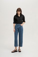 LEAH DENIM STRAIGHT LEG CUFFED JEANS (REGULAR) LEAH DENIM STRAIGHT LEG CUFFED JEANS (REGULAR)