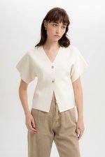 OPHELIA SILVER BUTTON KNIT TOP OPHELIA SILVER BUTTON KNIT TOP