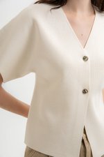 OPHELIA SILVER BUTTON KNIT TOP OPHELIA SILVER BUTTON KNIT TOP