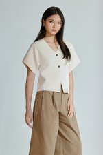 OPHELIA SILVER BUTTON KNIT TOP OPHELIA SILVER BUTTON KNIT TOP