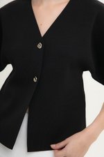 OPHELIA SILVER BUTTON KNIT TOP OPHELIA SILVER BUTTON KNIT TOP