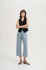 LEAH DENIM STRAIGHT LEG CUFFED JEANS (PETITE) LEAH DENIM STRAIGHT LEG CUFFED JEANS (PETITE)