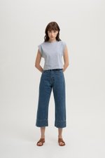 LEAH DENIM STRAIGHT LEG CUFFED JEANS (PETITE) LEAH DENIM STRAIGHT LEG CUFFED JEANS (PETITE)