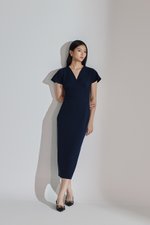 JANESSA EMPIRE WAIST MIDI DRESS