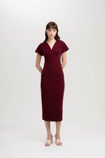 JANESSA EMPIRE WAIST MIDI DRESS