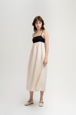ANESSA CAMI CONTRAST LINEN DRESS ANESSA CAMI CONTRAST LINEN DRESS