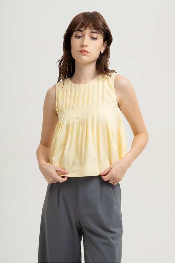 *BACKORDER 4* SHANAE PLEATED TOP