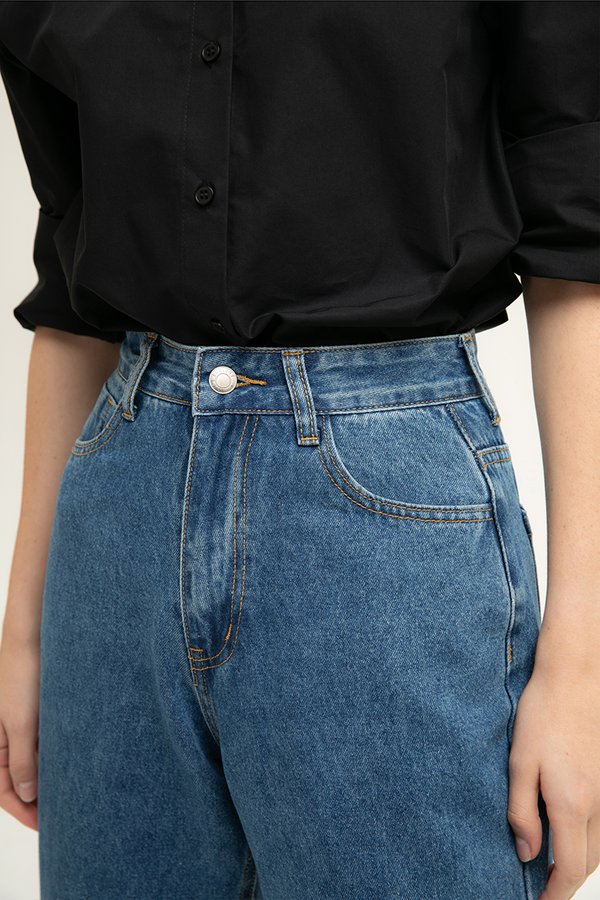 *BACKORDER* LEAH DENIM STRAIGHT LEG CUFFED JEANS (REGULAR)