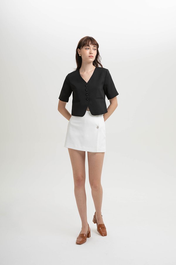 DALE SILVER BUTTON SKORT