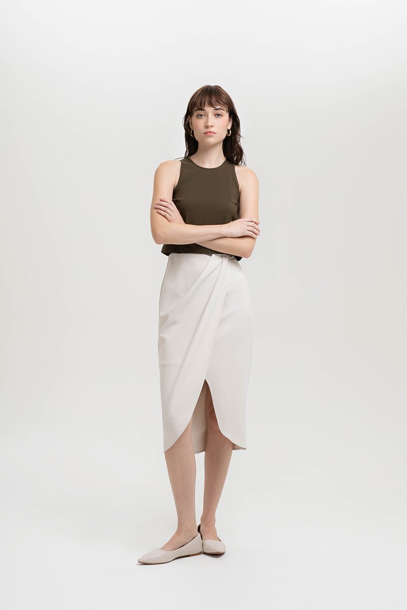 JOCADIA FOLD OVER MIDI SKIRT