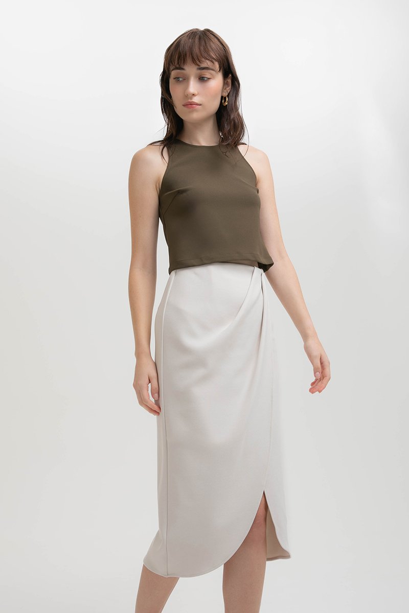 JOCADIA FOLD OVER MIDI SKIRT