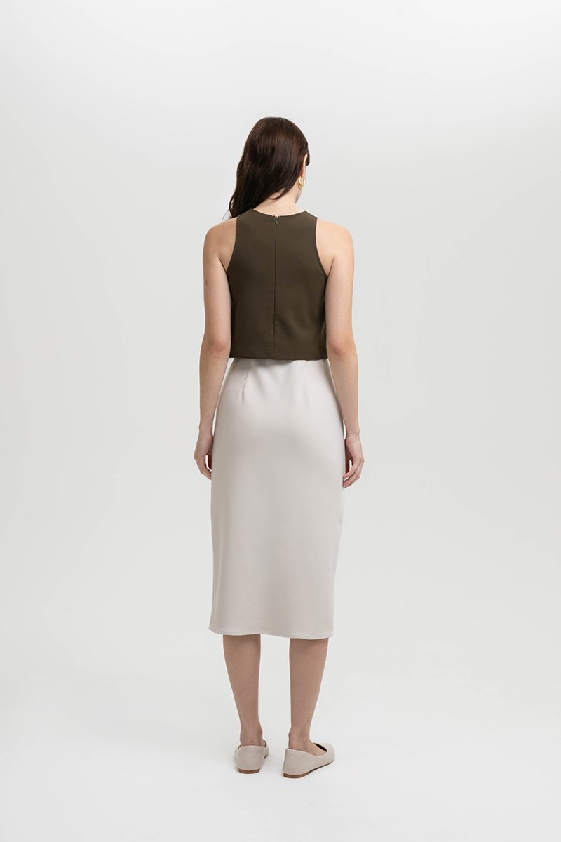 JOCADIA FOLD OVER MIDI SKIRT