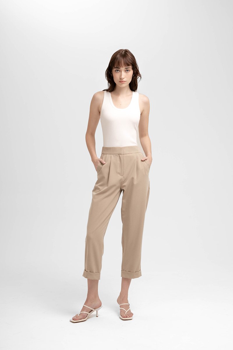 VINCE CUFFED TAPERED PANTS