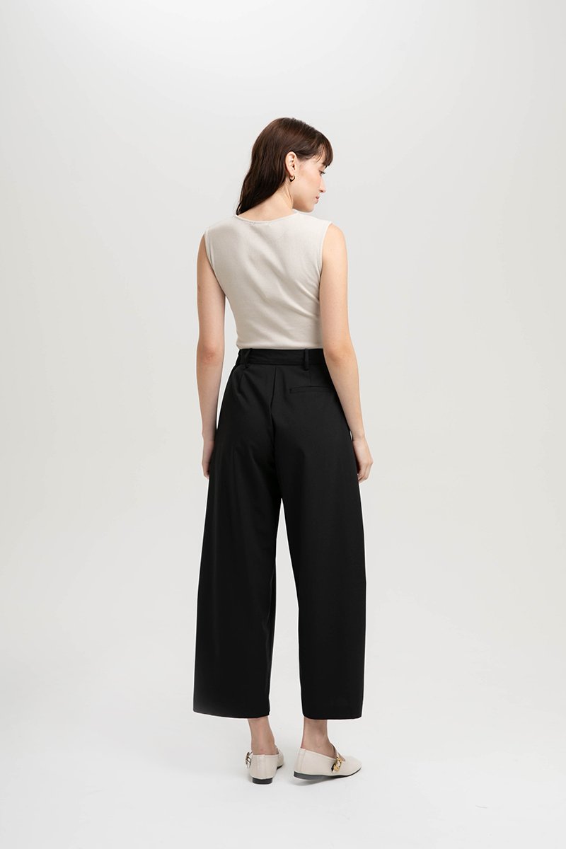 VERA PLEATED WIDE LEG PANTS