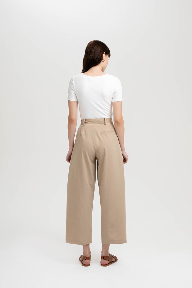 VERA PLEATED WIDE LEG PANTS