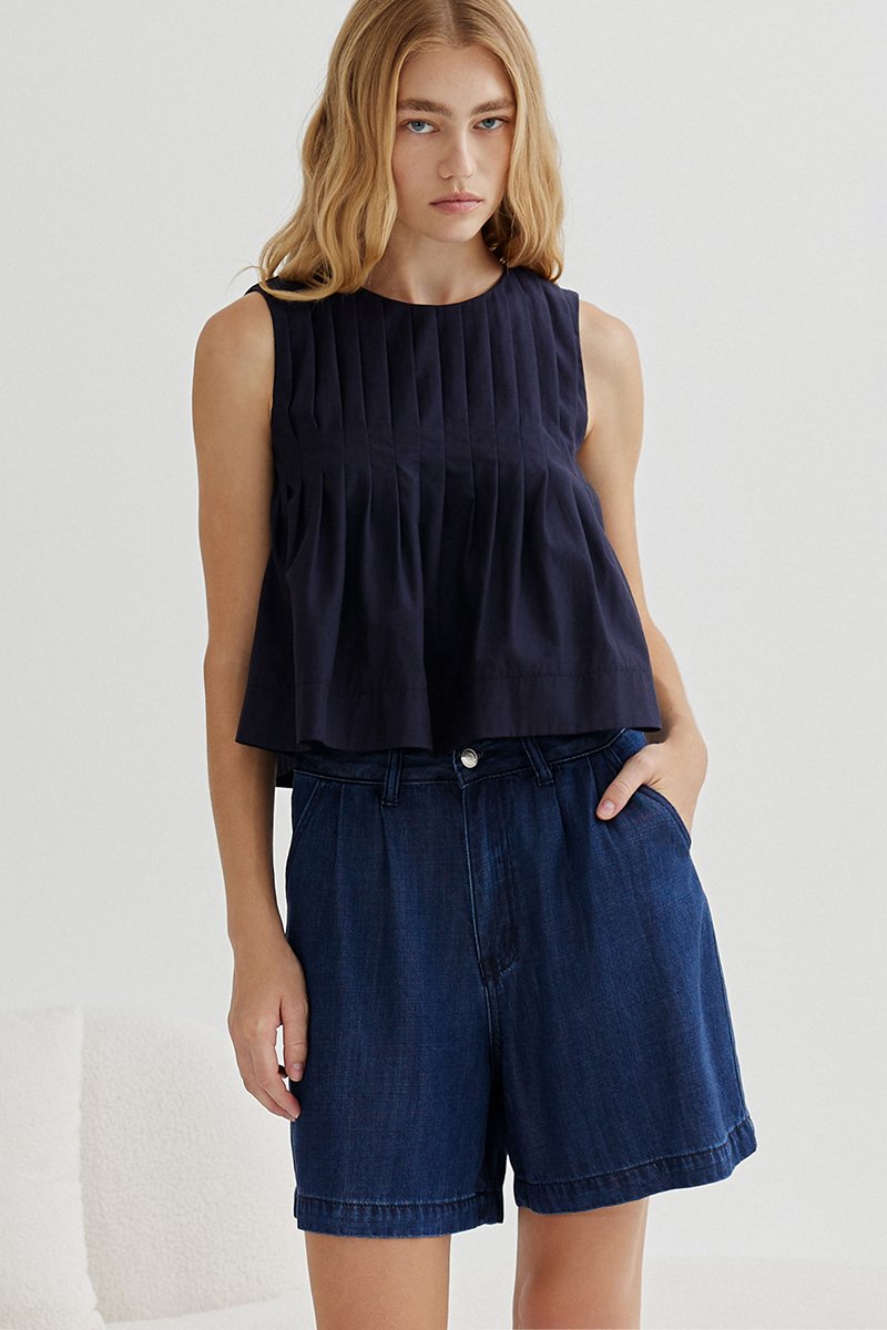 *BACKORDER 4* SHANAE PLEATED TOP