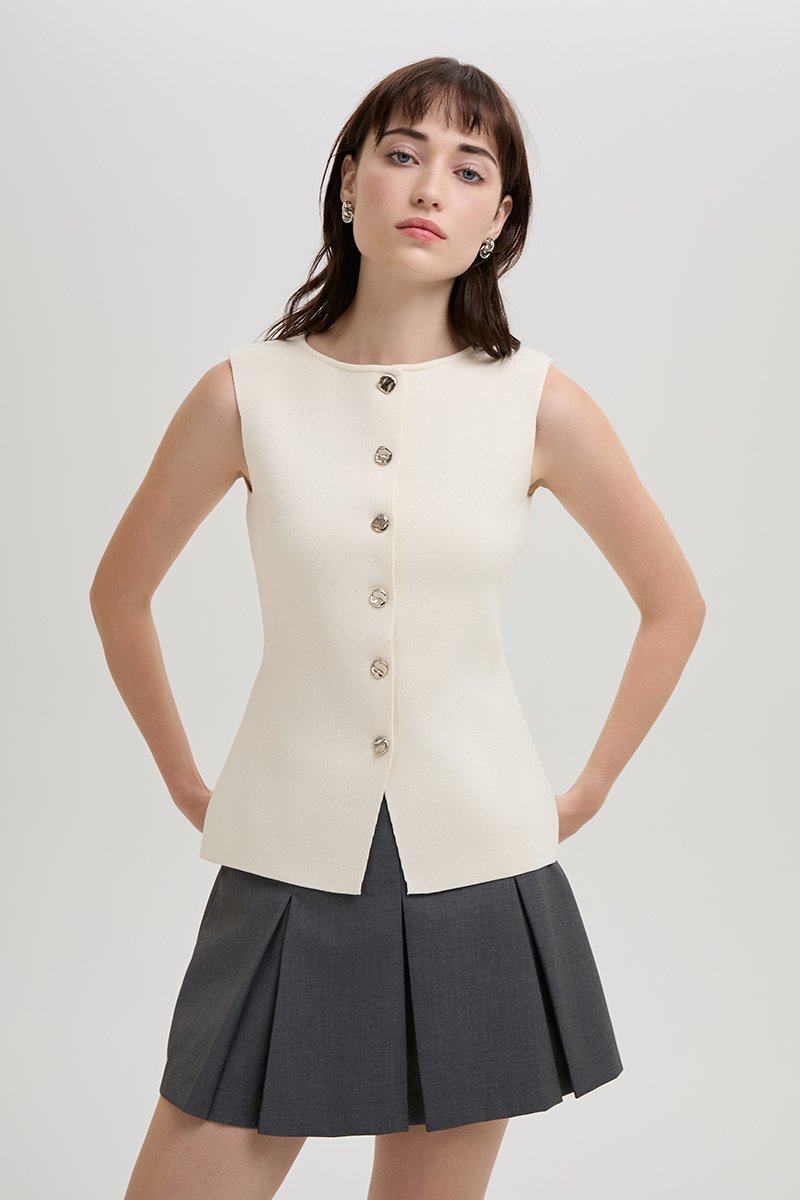 *BACKORDER 2* MYLEE KNIT VEST TOP