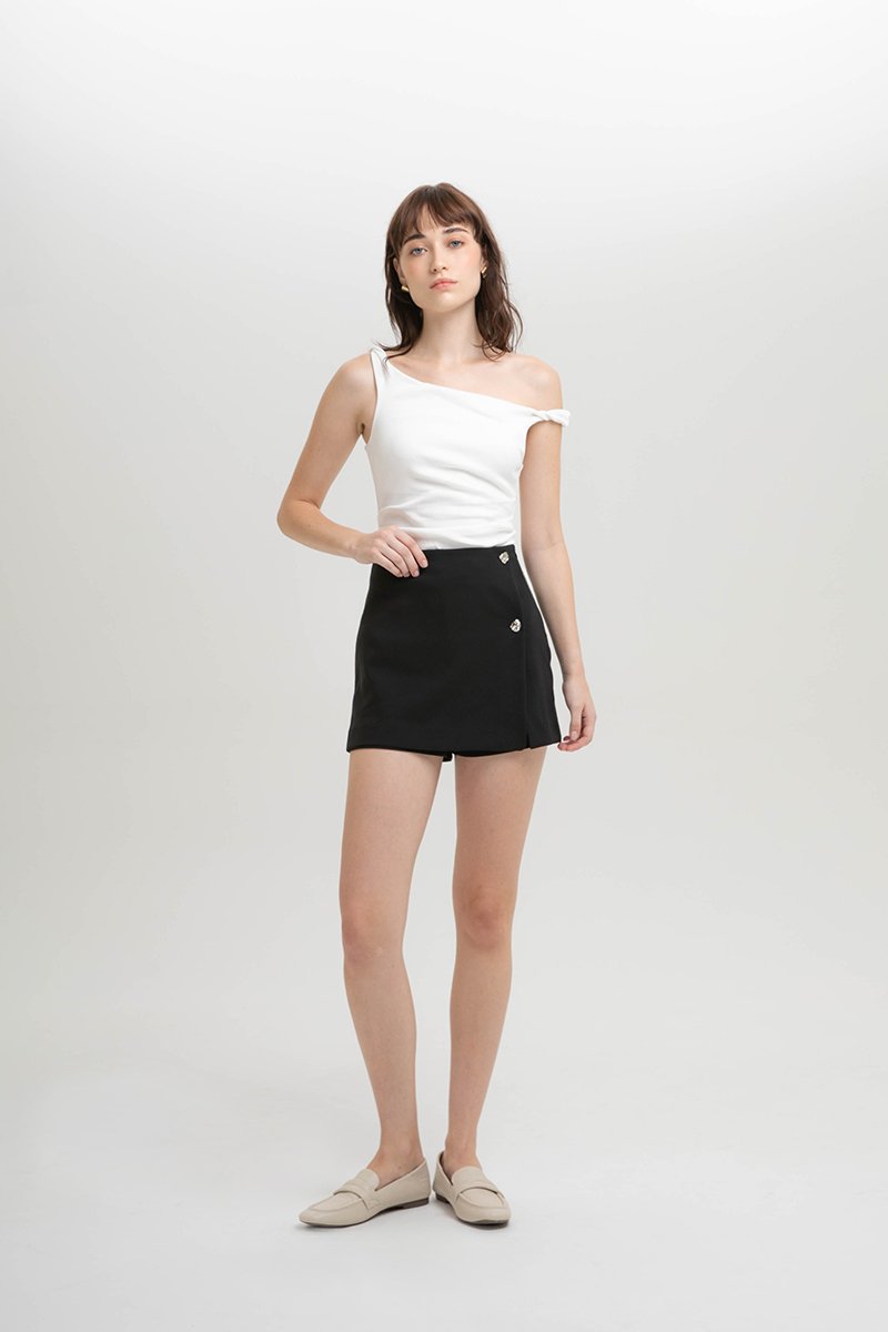 DALE SILVER BUTTON SKORT