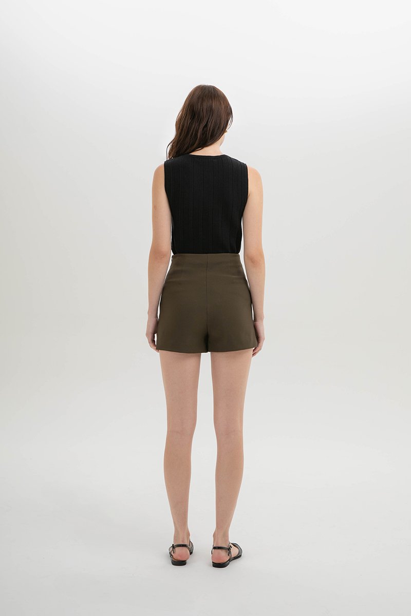 DALE SILVER BUTTON SKORT
