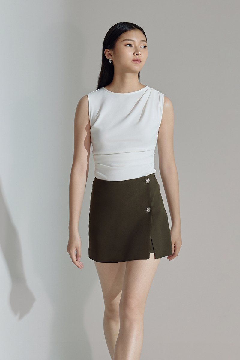 DALE SILVER BUTTON SKORT