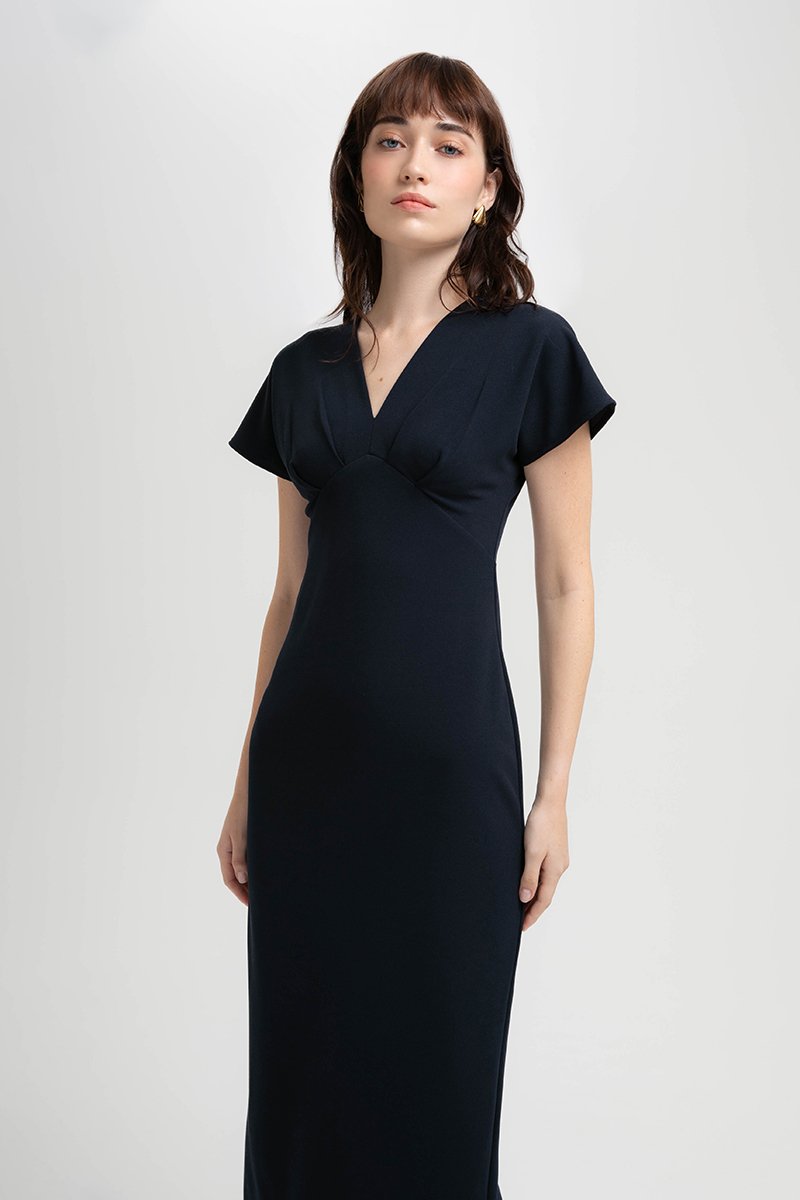 JANESSA EMPIRE WAIST MIDI DRESS
