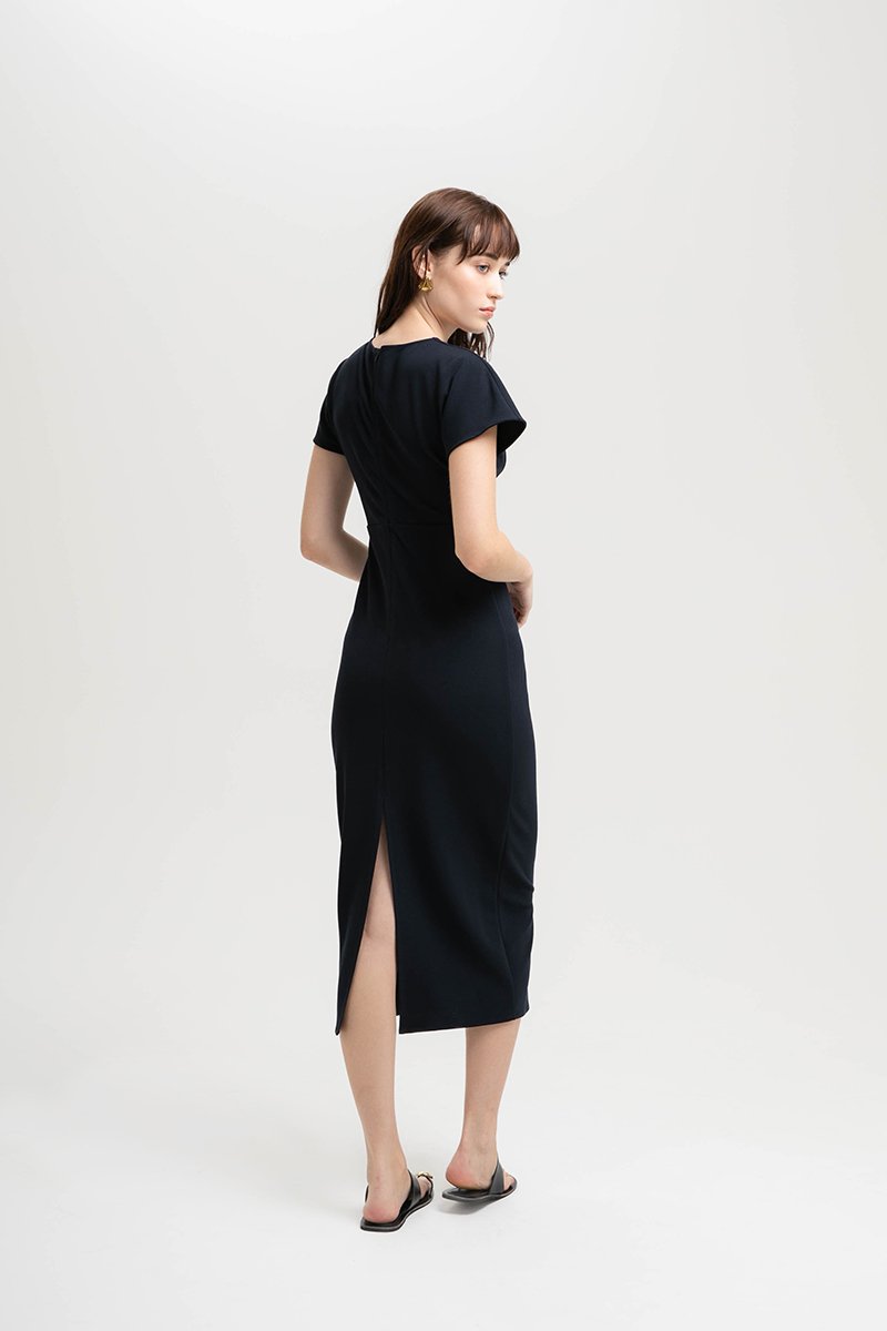 JANESSA EMPIRE WAIST MIDI DRESS