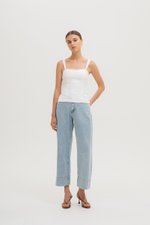 VERALYN SWEET HEART BUSTIER LINEN TOP VERALYN SWEET HEART BUSTIER LINEN TOP