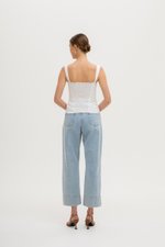 VERALYN SWEET HEART BUSTIER LINEN TOP VERALYN SWEET HEART BUSTIER LINEN TOP