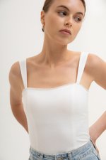 VERALYN SWEET HEART BUSTIER LINEN TOP VERALYN SWEET HEART BUSTIER LINEN TOP