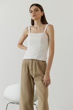 VERALYN SWEET HEART BUSTIER LINEN TOP VERALYN SWEET HEART BUSTIER LINEN TOP
