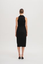 LISA RUCHED SHIRT LINEN DRESS