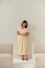 ELYSSA LINEN WRAP DRESS