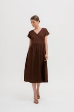 ELYSSA LINEN WRAP DRESS