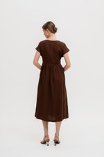 ELYSSA LINEN WRAP DRESS
